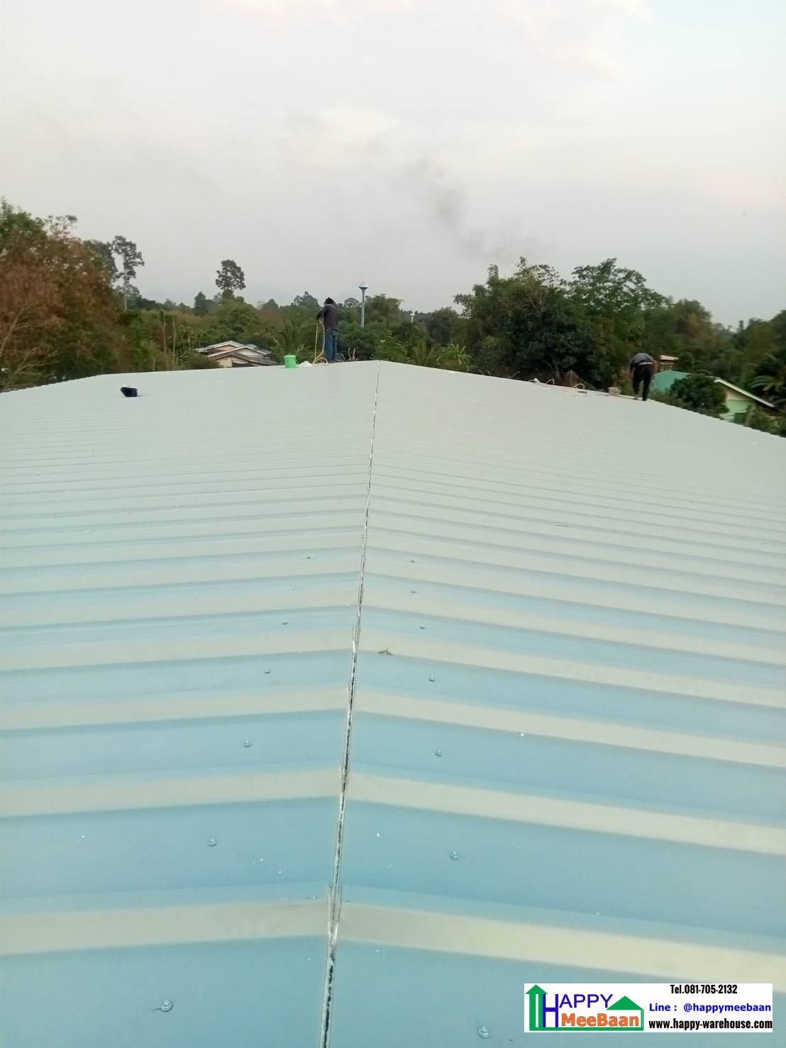 สร้างโกดังหลังคาSandwich Panel /EPS