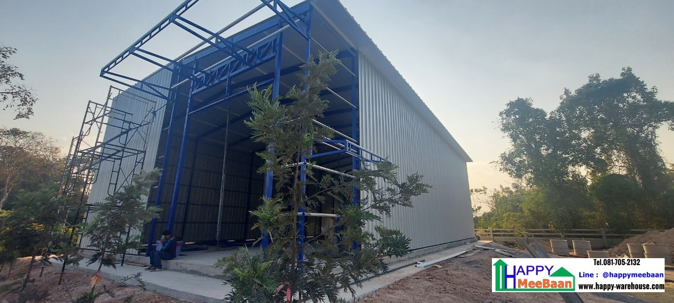 สร้างโกดังหลังคาSandwich Panel /EPS