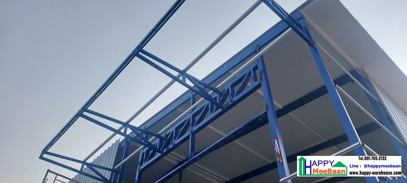 สร้างโกดังหลังคาSandwich Panel /EPS