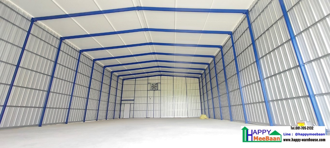 สร้างโกดังหลังคาSandwich Panel /EPS