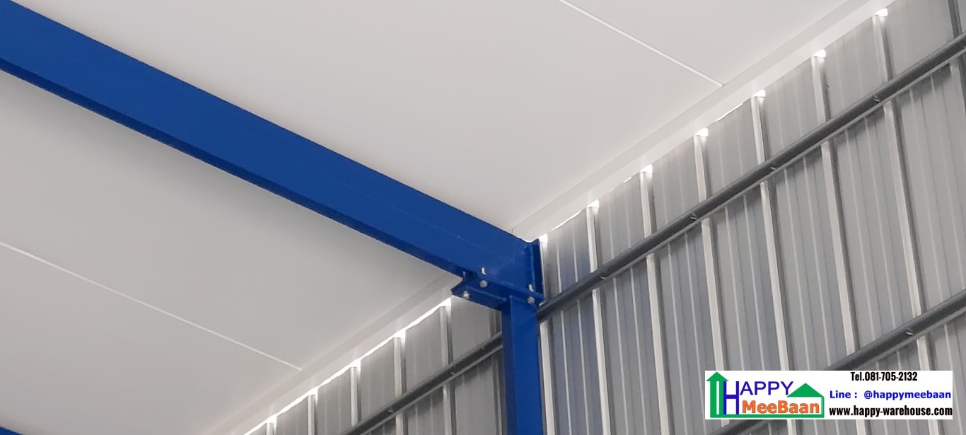 สร้างโกดังหลังคาSandwich Panel /EPS