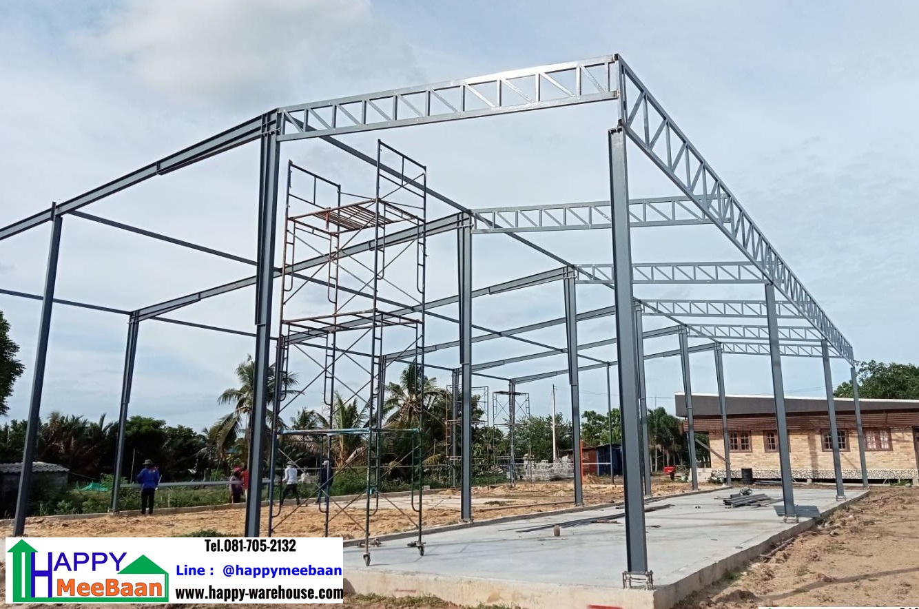สร้างโกดังสร้างร้านค้าโครงสร้างเหล็ก