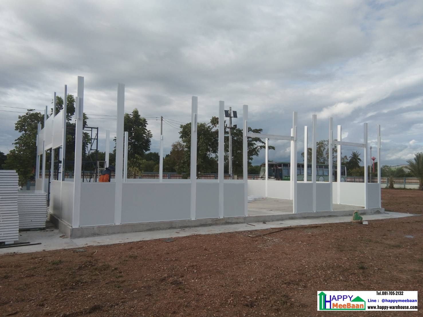 สร้างคลังเก็บสินค้า Sandwich panel Isowall ,EPS