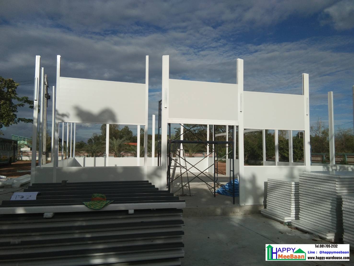 สร้างคลังเก็บสินค้า Sandwich panel Isowall ,EPS