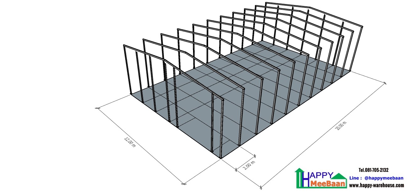 สร้างโกดังหลังคาSandwich Panel /EPS