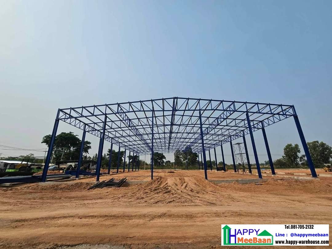 รับผลิตและจำหน่ายโครงสร้างเหล็กสำเร็จรูปโกดัง โรงงาน prefab