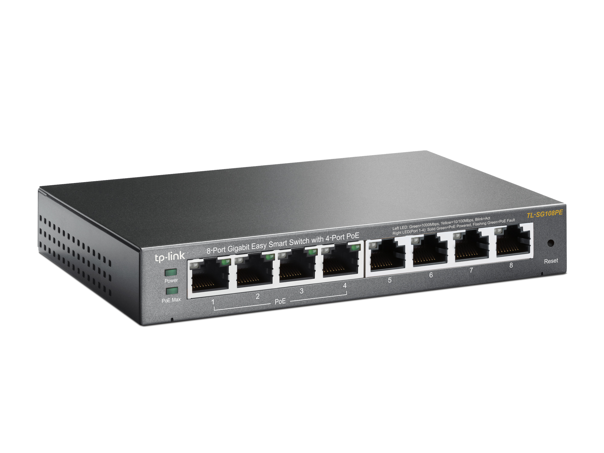 TPLINK TLSG108PE 8Port Gigabit Easy Smart Switch with 4Port PoE