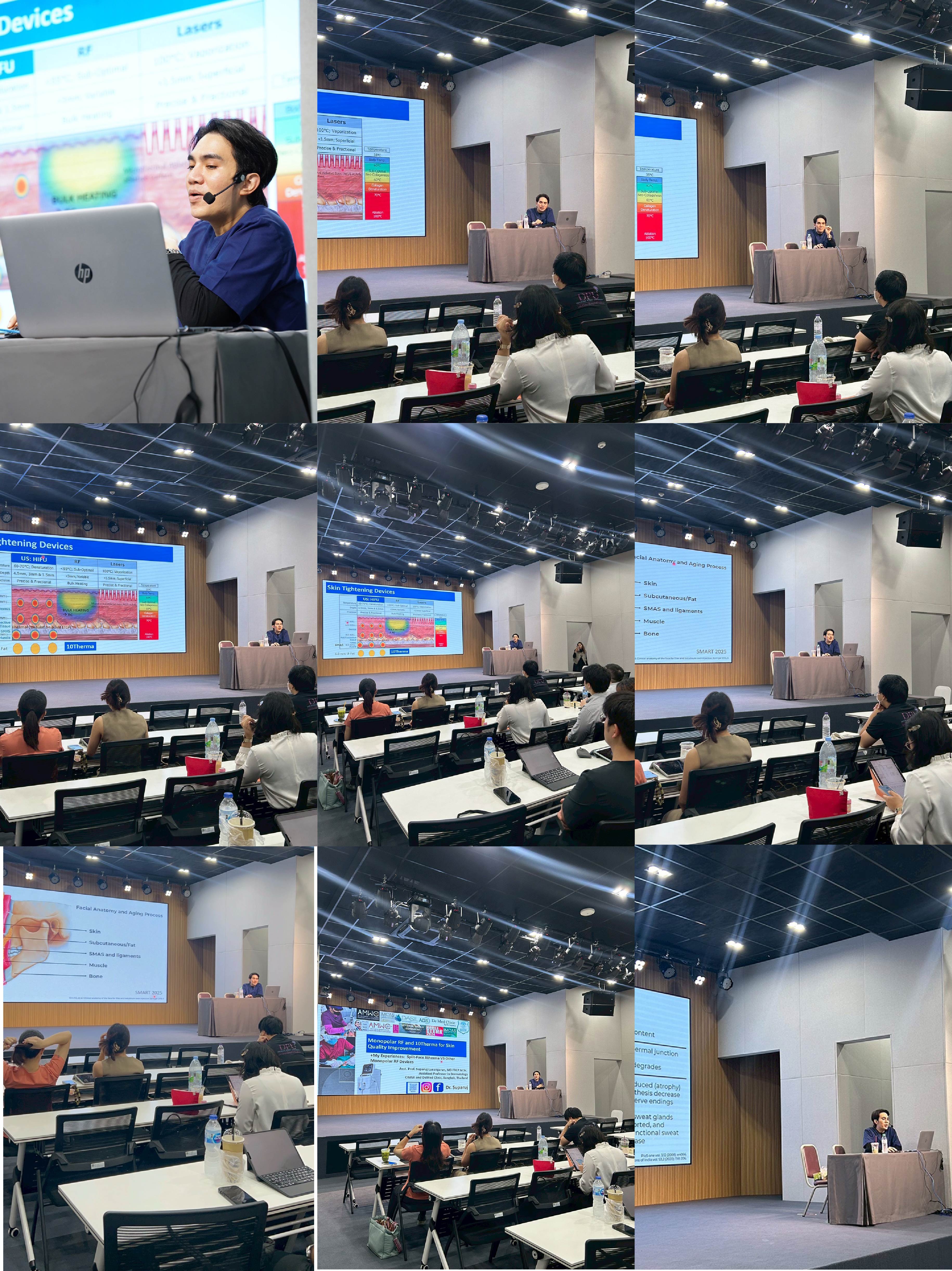 ผศ. นพ. ศุภะรุจ เลื่องอรุณ (หมอรุจ) วิทยากรบรรยายและฝึกปฏิบัติ Program Tentherma (Xtherma) Monopolar RF