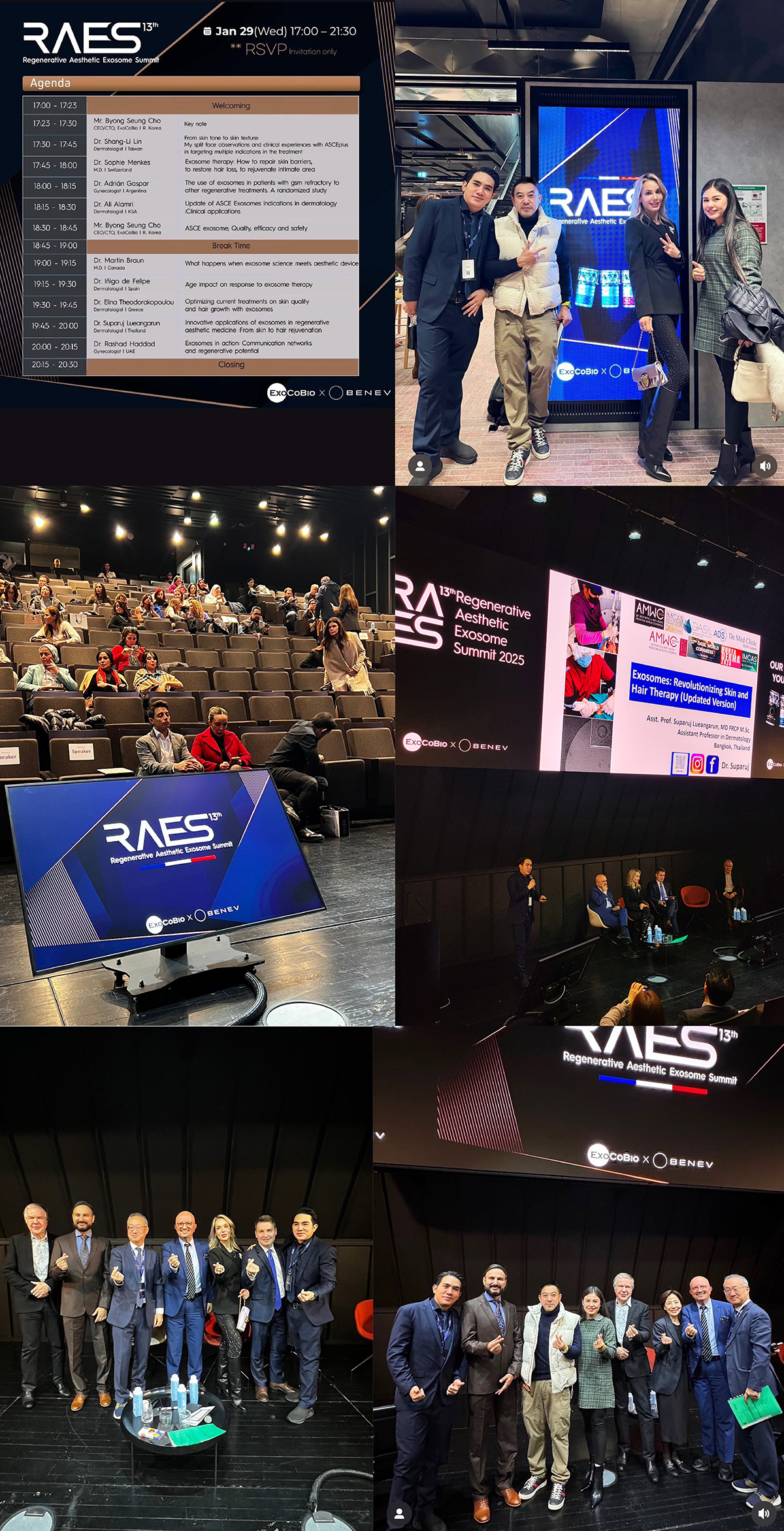 ผศ. นพ. ศุภะรุจ เลื่องอรุณ (หมอรุจ) ได้รับเกียรติเชิญเป็นวิทยากรบรรยายเทคนิคในการดูแลปัญหาผิว หลุมสิว แผลเป็น ผมร่วงผมบาง ให้งานประชุมวิชาการนานาชาติ RAES (Regenerative Aesthetic Exosome Summit) ที่กรุงปารีสประเทศฝรั่งเศสซึ่งการจัดจัดงานครั้งแรกในกลุ่มประเทศในโซนยูโรครับ ผศ. นพ. ศุภะรุจ เลื่องอรุณ (หมอรุจ) ได้รับเกียรติเชิญเป็นวิทยากรบรรยายเทคนิคในการดูแลปัญหาผิว หลุมสิว แผลเป็น ผมร่วงผมบาง ให้งานประชุมวิชาการนานาชาติ RAES (Regenerative Aesthetic Exosome Summit) ที่กรุงปารีสประเทศฝรั่งเศสซึ่งการจัดจัดงานครั้งแรกในกลุ่มประเทศในโซนยูโรครับ