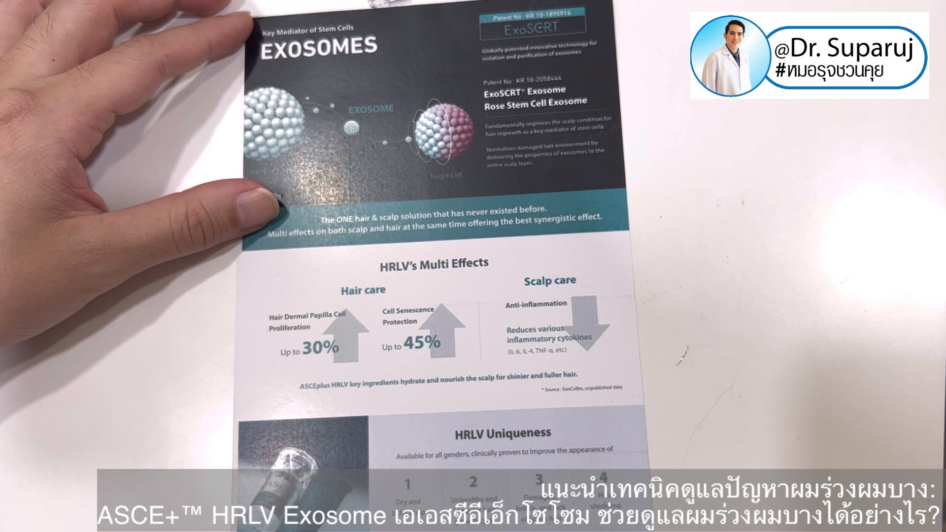 แนะนำเทคนิคดูแลปัญหาผมร่วงผมบาง: ASCE+™ HRLV Exosome เอเอสซีอีเอ็กโซโซม ช่วยดูแลผมร่วงผมบางได้อย่างไร? (ASCE+™ HRLV Exosome Therapy for Hair Loss) แนะนำเทคนิคดูแลปัญหาผมร่วงผมบาง: ASCE+™ HRLV Exosome เอเอสซีอีเอ็กโซโซม ช่วยดูแลผมร่วงผมบางได้อย่างไร? (ASCE+™ HRLV Exosome Therapy for Hair Loss)