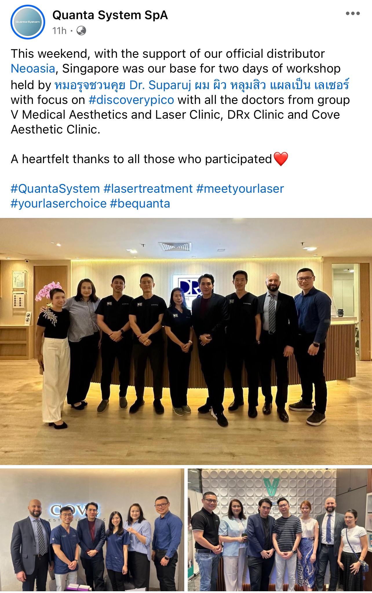 หมอรุจ ผศ. นพ. ศุภะรุจ เลื่องอรุณ ได้รับเกียรติรับเชิญเป็นวิทยากรแชร์เทคนิคการใช้เลเซอร์ Discovery Picosecond Laser ที่ประเทศสิงคโปร์ครับ หมอรุจ ผศ. นพ. ศุภะรุจ เลื่องอรุณ ได้รับเกียรติรับเชิญเป็นวิทยากรแชร์เทคนิคการใช้เลเซอร์ Discovery Picosecond Laser ที่ประเทศสิงคโปร์ครับ