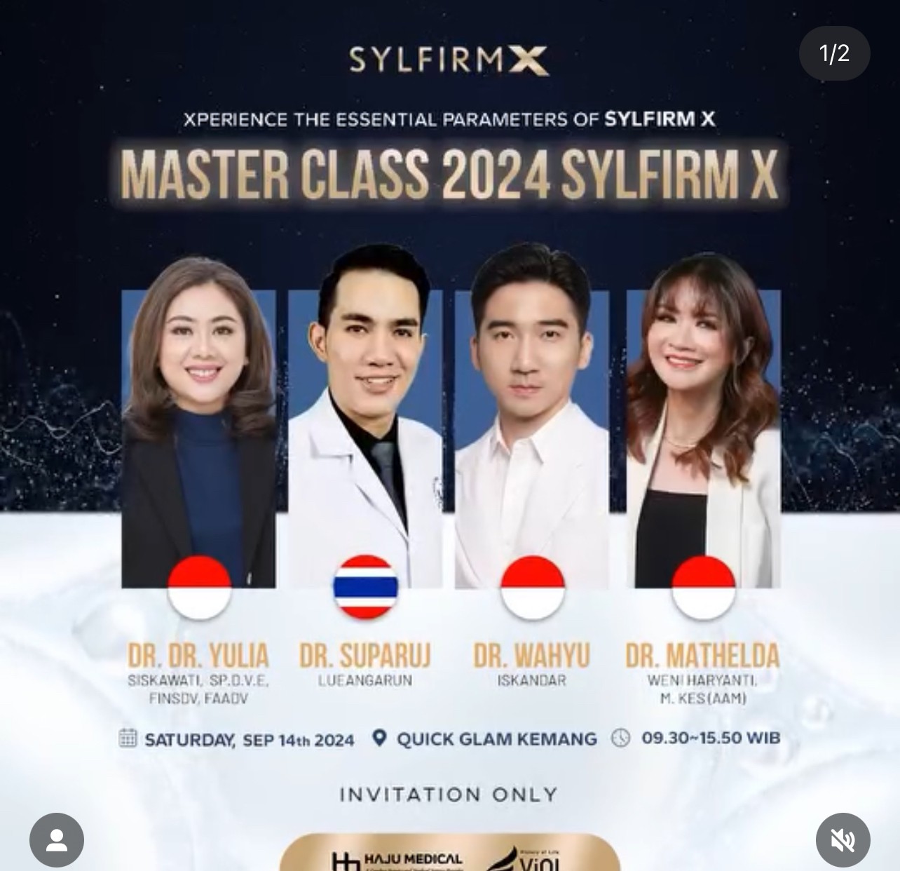 ผู้ช่วยศาสตราจารย์นายแพทย์ศุภะรุจ เลื่องอรุณ (หมอรุจ) ได้รับเกียรติรับเชิญมาเป็นวิทยากรแชร์และสอนเทคนิคแลการดูแลปัญหาสิว หลุมสิว แผลเป็น ผมร่วง ผมบางด้วยการใช้เข็มพลังงานคลื่นวิทยุ Pulsed Wave RF Microneedle ในงาน Master Class SYLFที่ประเทศอินโดนีเซียครับ ผู้ช่วยศาสตราจารย์นายแพทย์ศุภะรุจ เลื่องอรุณ (หมอรุจ) ได้รับเกียรติรับเชิญมาเป็นวิทยากรแชร์และสอนเทคนิคแลการดูแลปัญหาสิว หลุมสิว แผลเป็น ผมร่วง ผมบางด้วยการใช้เข็มพลังงานคลื่นวิทยุ Pulsed Wave RF Microneedle ในงาน Master Class SYLFที่ประเทศอินโดนีเซียครับ