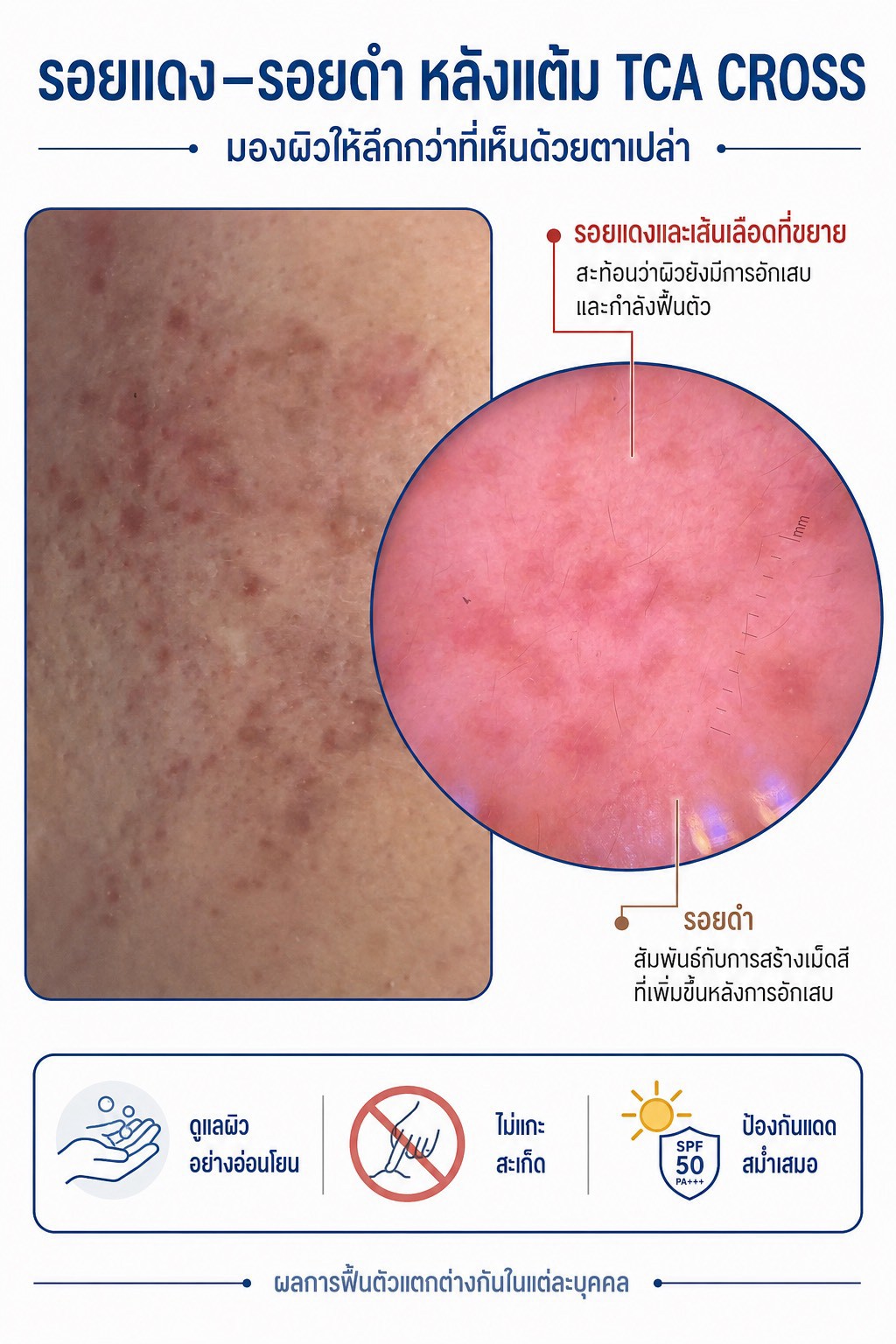 แต้ม TCA CROSS รักษาหลุมสิว รอยแดงและรอยดำ บอกอะไรเราได้บ้างครับ? แต้ม TCA CROSS รักษาหลุมสิว รอยแดงและรอยดำ บอกอะไรเราได้บ้างครับ?