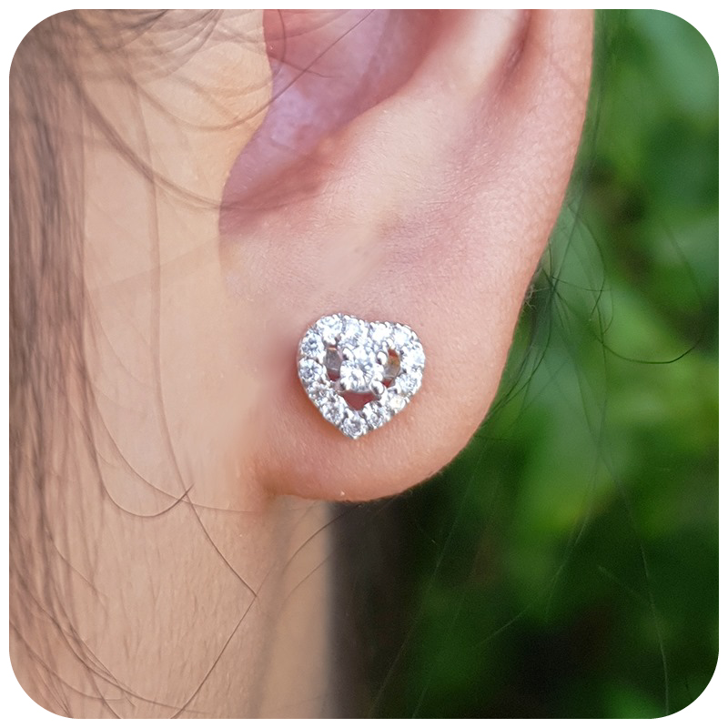 Mini Heart So Cute Diamond Earring