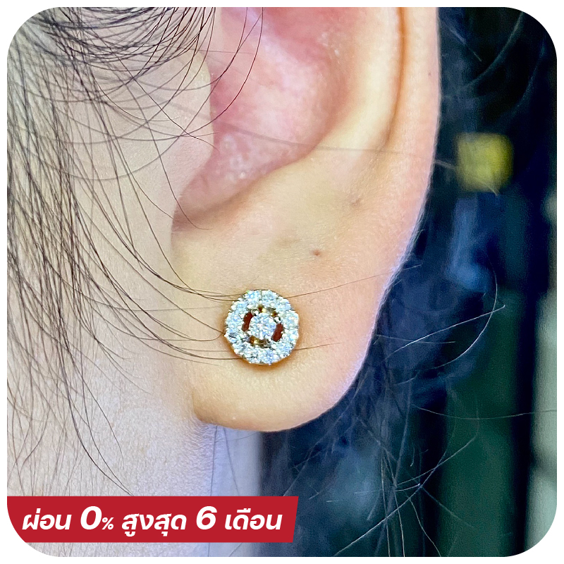 Litile one flower Diamond Earring