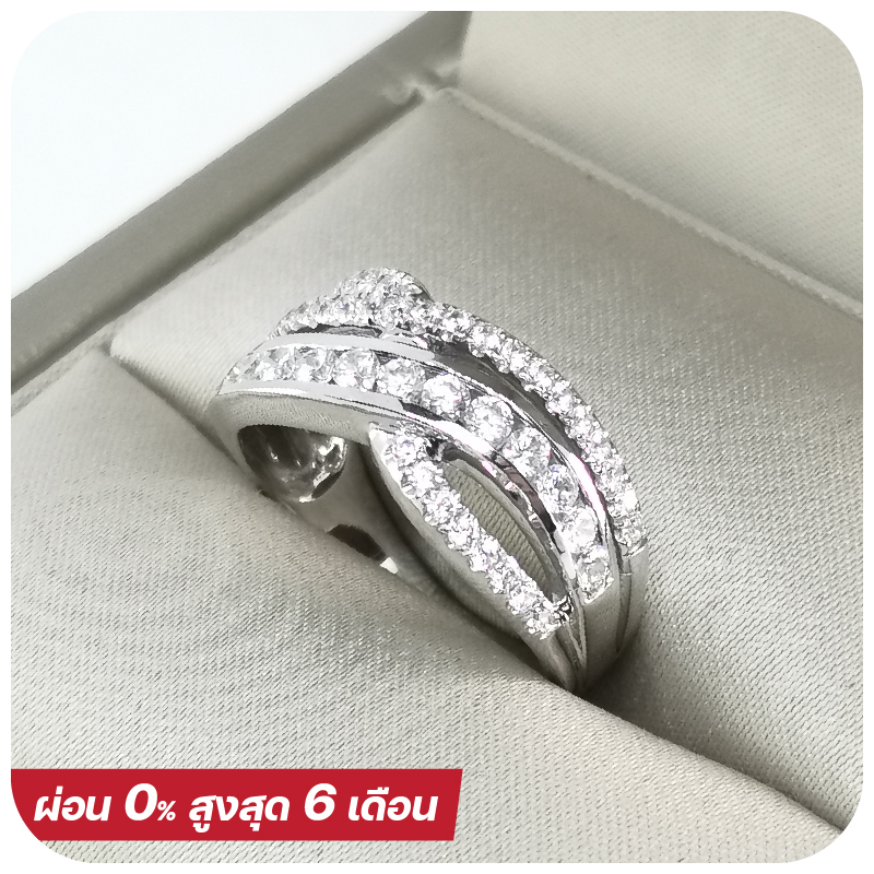 The Crossover big size diamond ring