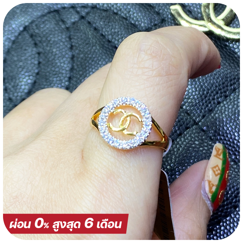 New BIG CC Style Diamond Ring