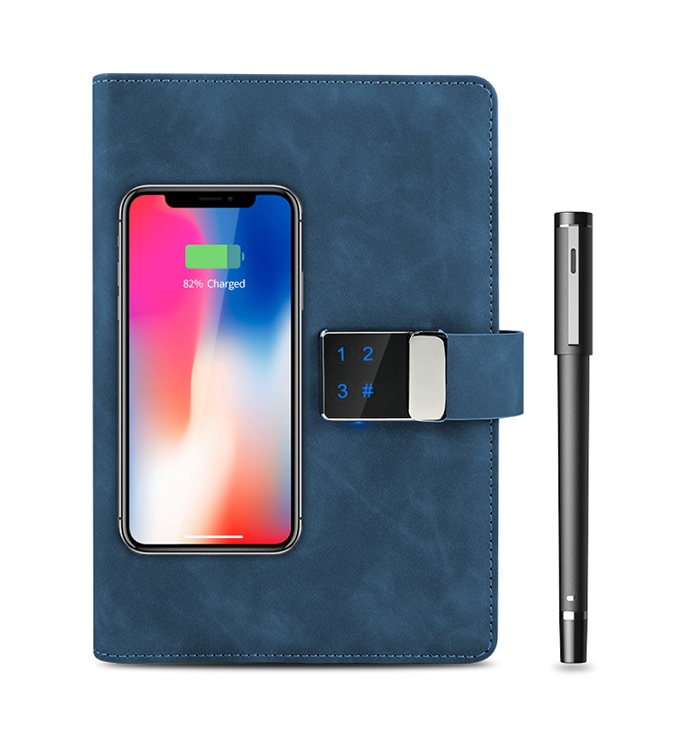 Power Bank Notebook with Digital Lock