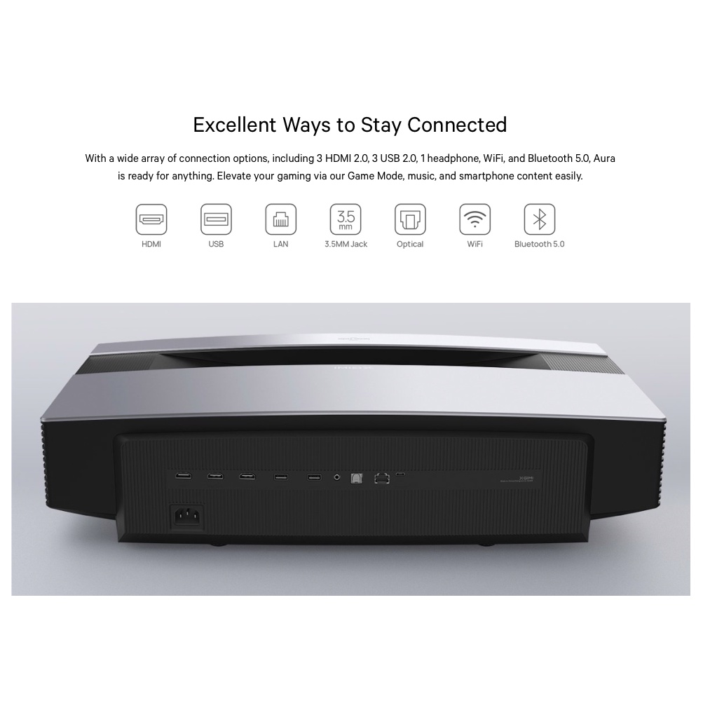 XGIMI Aura 4K Ultra Short Throw Laser Projector, arprojector