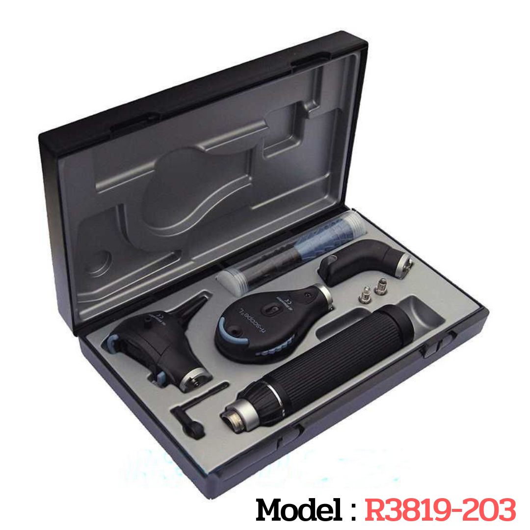 ชุดตรวจ ตา หู คอ รุ่น R3819-203 Ri-scope Perfect L3 Oto/L2 Ophth/Tongue Blade LED 3.5V  Riester , Germany