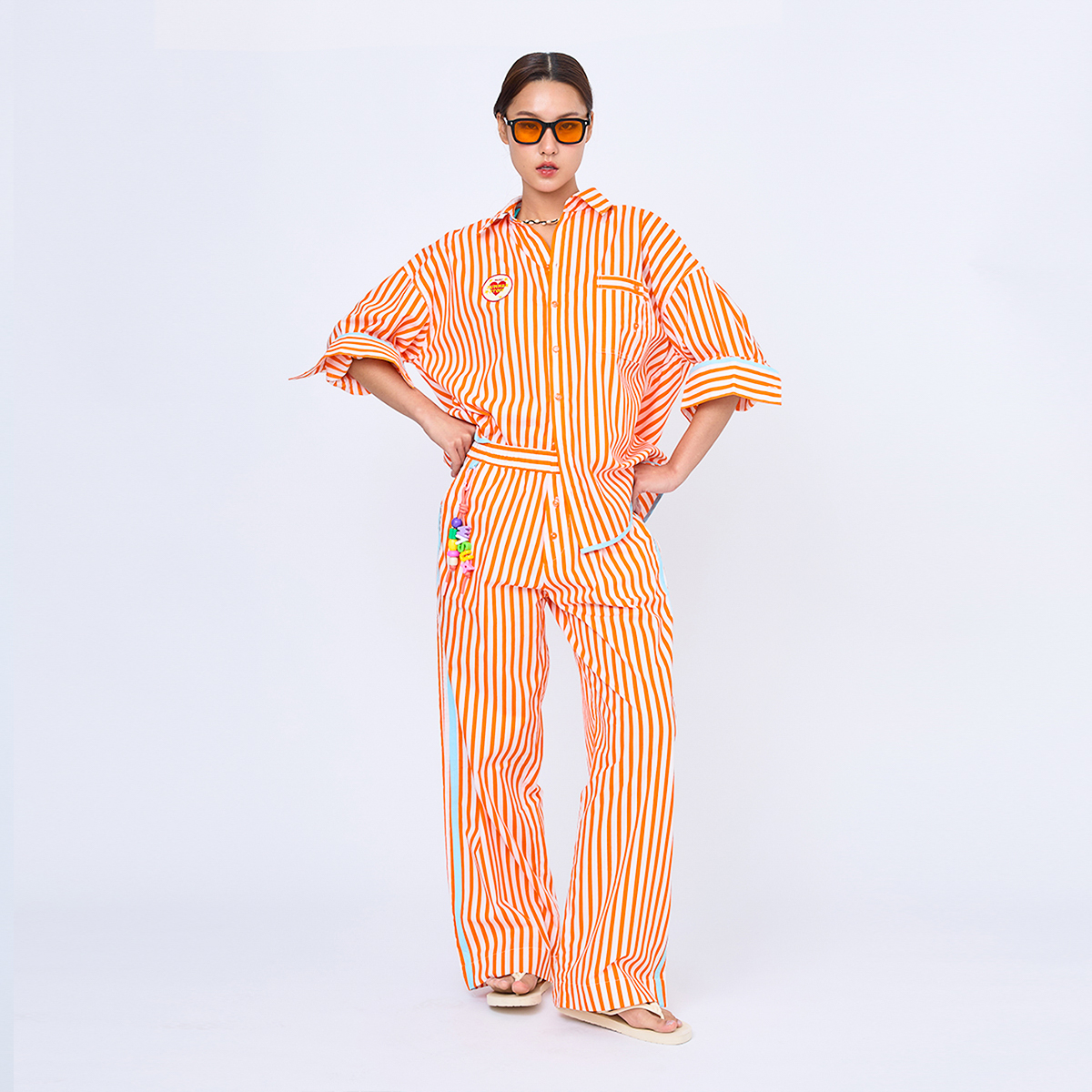 Summer Stripe Pants (Orange)
