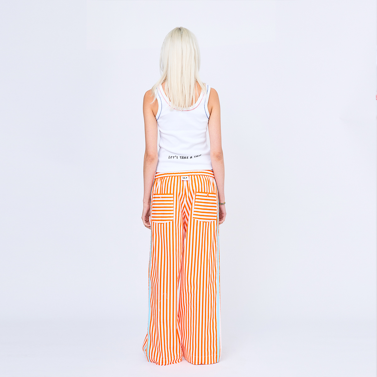 Summer Stripe Pants (Orange)