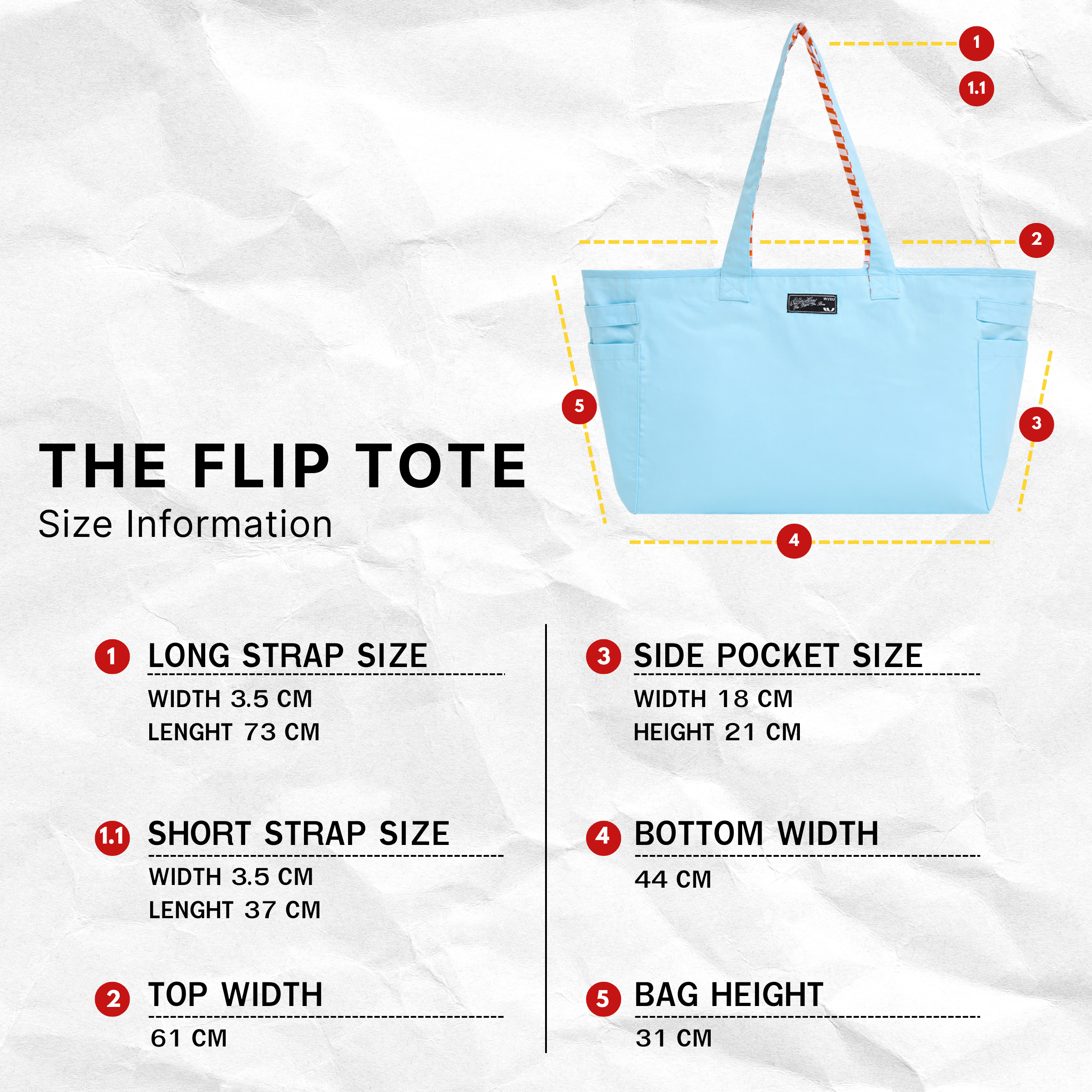 peatブランド　wvsu トートバッグ The Flip Tote - Blue