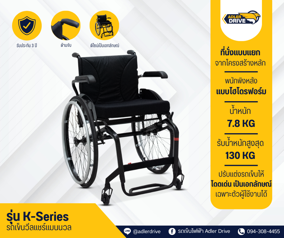 รถเข็นผู้ป่วย Kuschall รุ่น K-Series