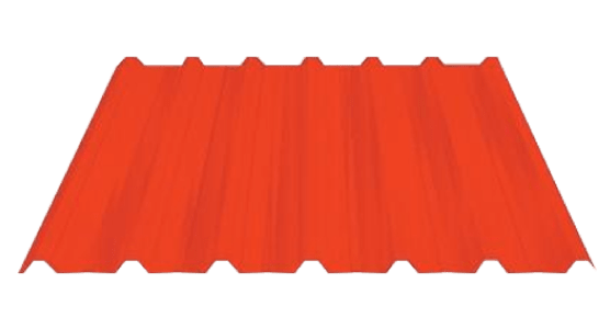 สีหลังคาบ้านเมทัลชีท สีแดงอิฐ