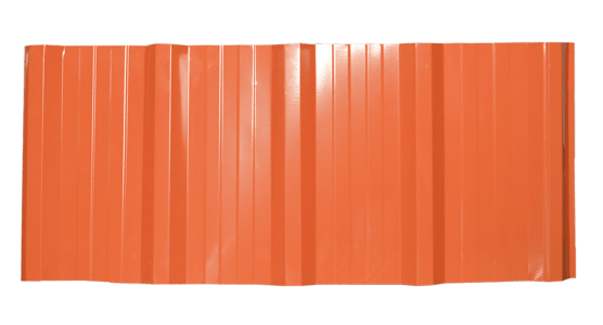 สีแผ่นเมทัลชีท สีส้มโชกุน