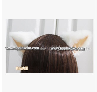 [[พร้อมส่ง]] หูแมว หูแมวคอสเพลย์ แฟนซี cosplay คอสเพลย์ หูแมวสีขาวหูในสีเนื้อ แบบที่คาดผม