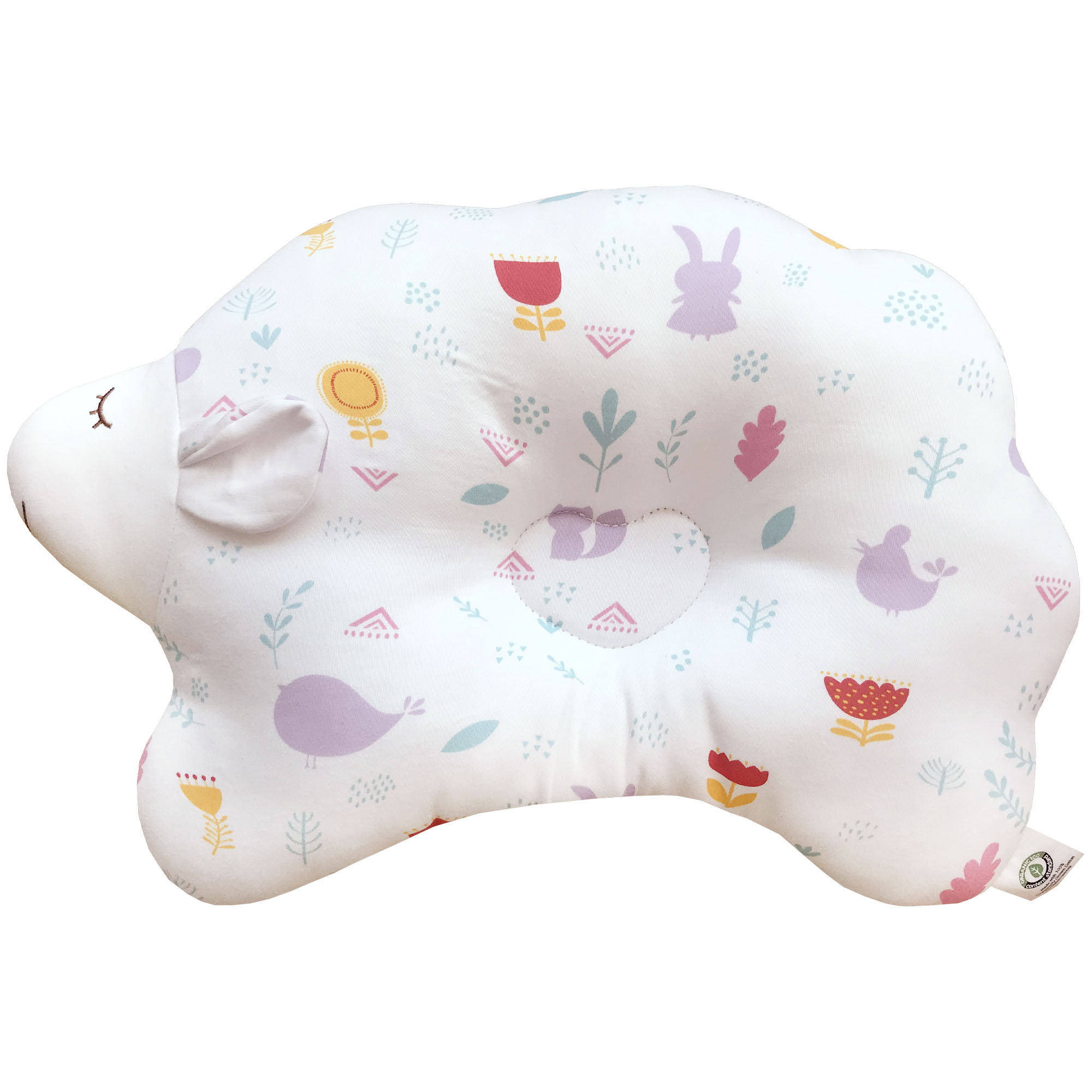 Organic Cotton Baby Protective Pillow 3D Air Mesh Cloud Lamb - Dot 