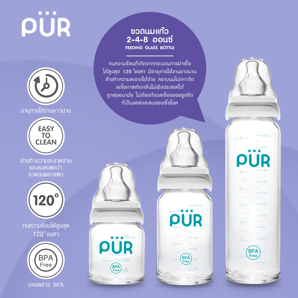 Pur Glass Feeding Bottle