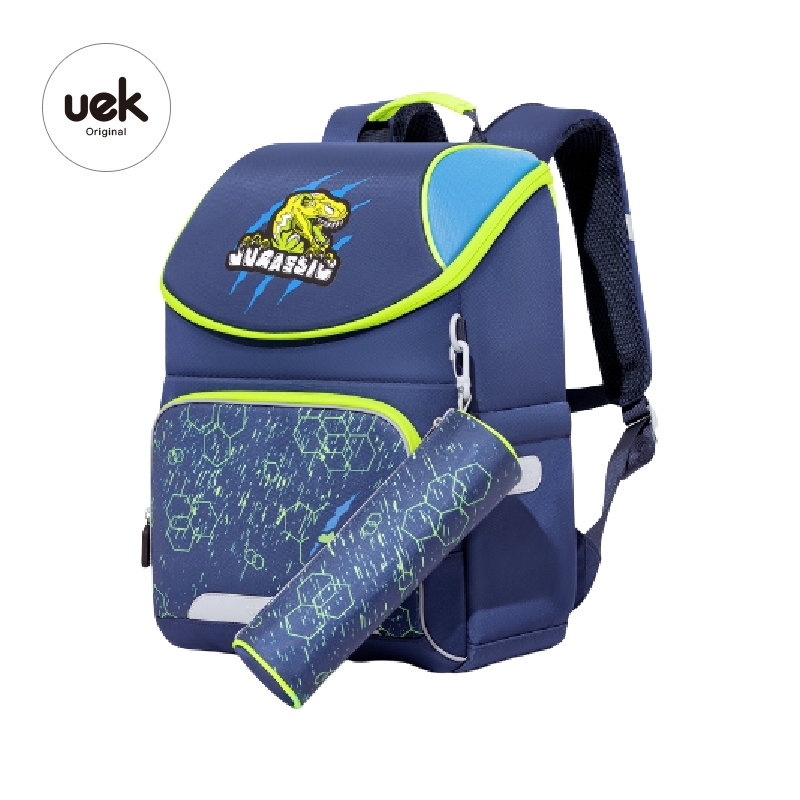 กระเป๋าเป้นักเรียน รุ่น Dream Boy "จูราสสิค" สีน้ำเงิน/เขียว