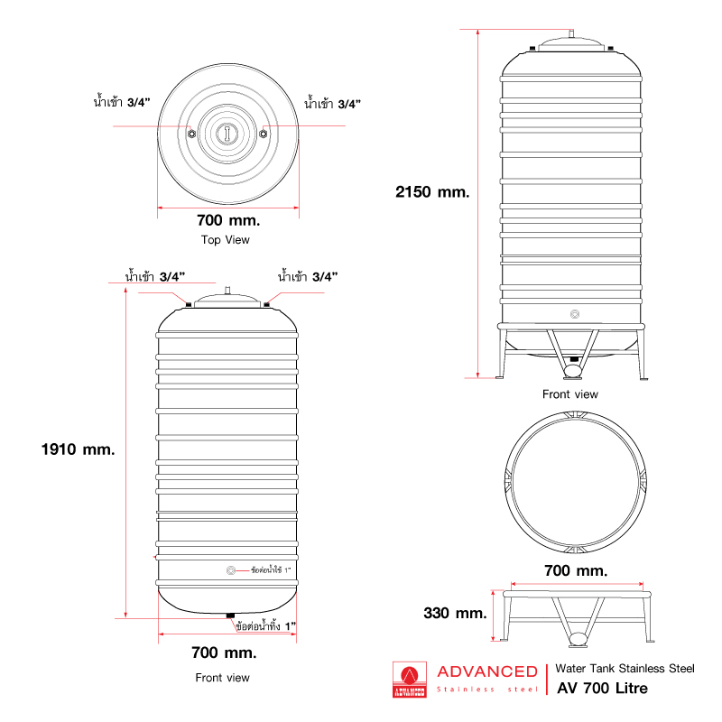 AV 700 Advanced stainless
