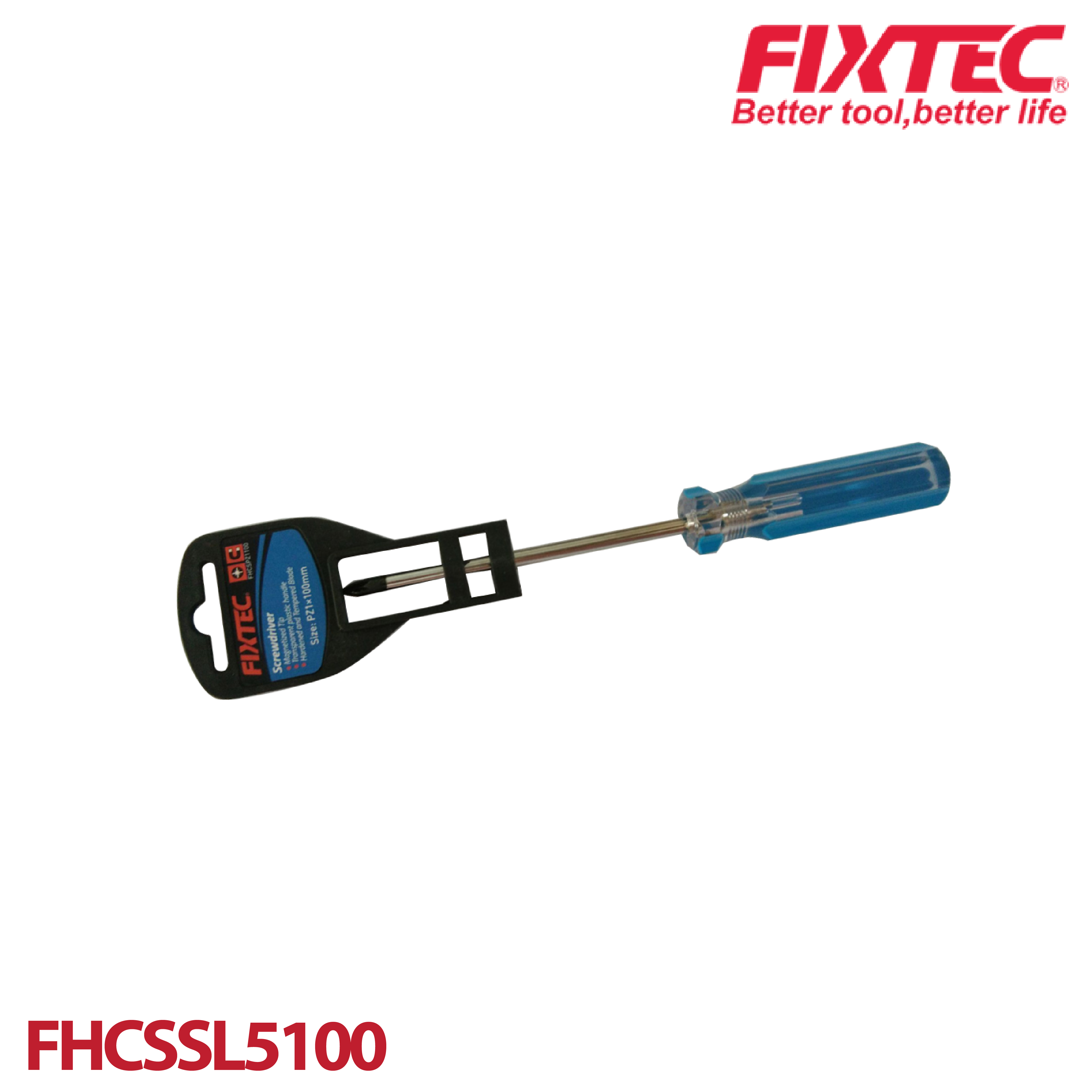 ไขควงปากแบน 5x100 mm FIXTEC FHCSSL5100