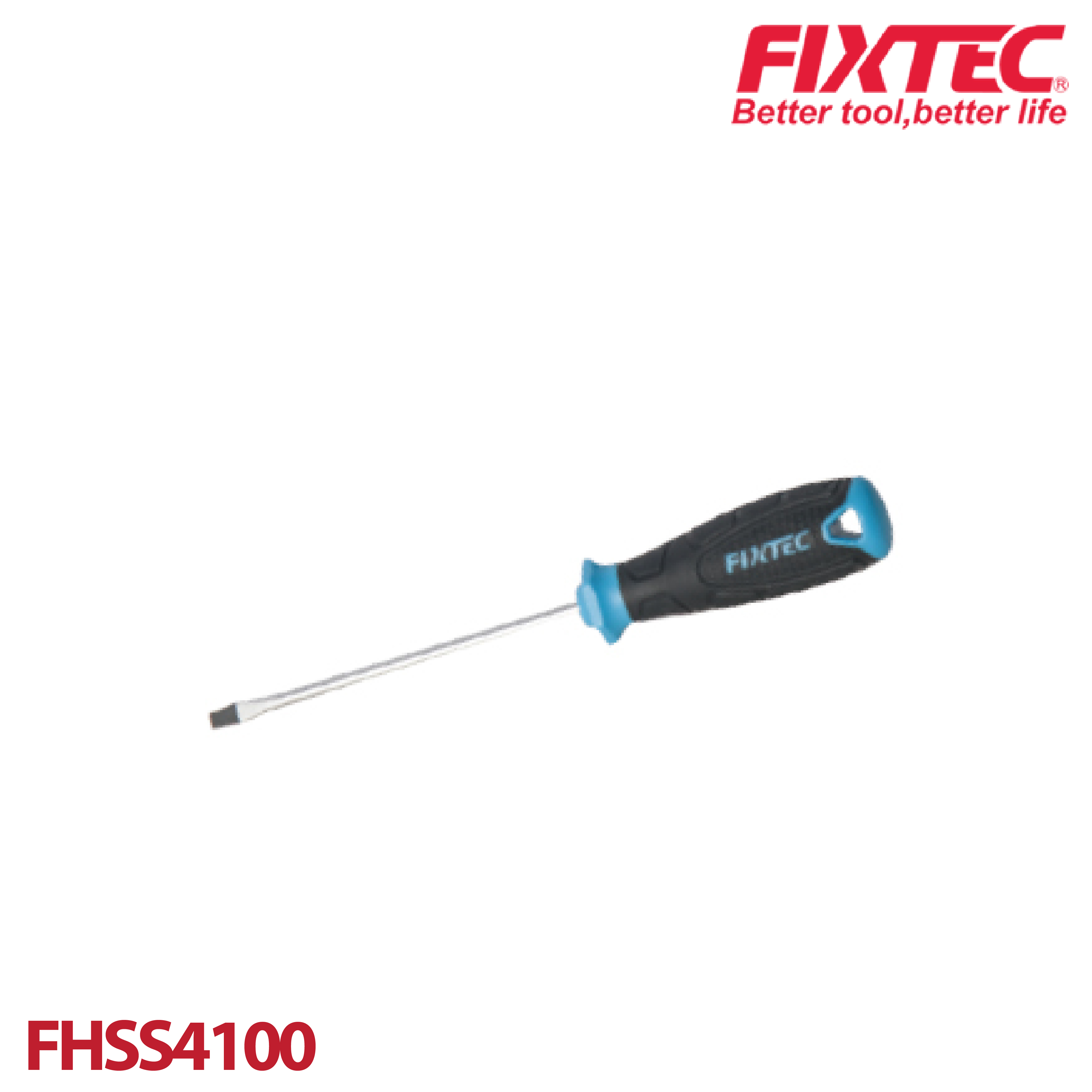 ไขควงปากแบน 4x100 mm FIXTEC FHSS4100