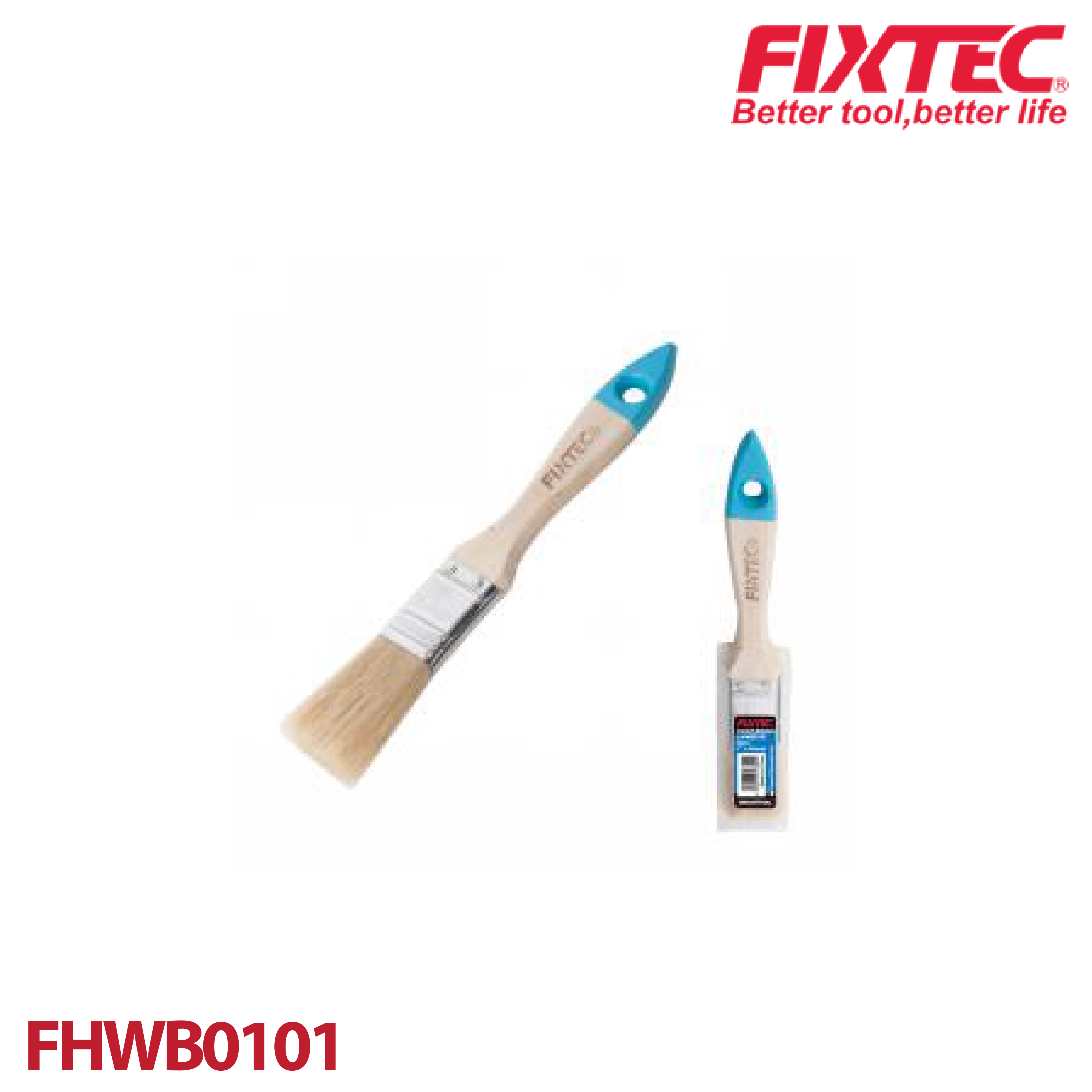 แปรงทาสี 1" ด้ามไม้ FIXTEC FHWB0101