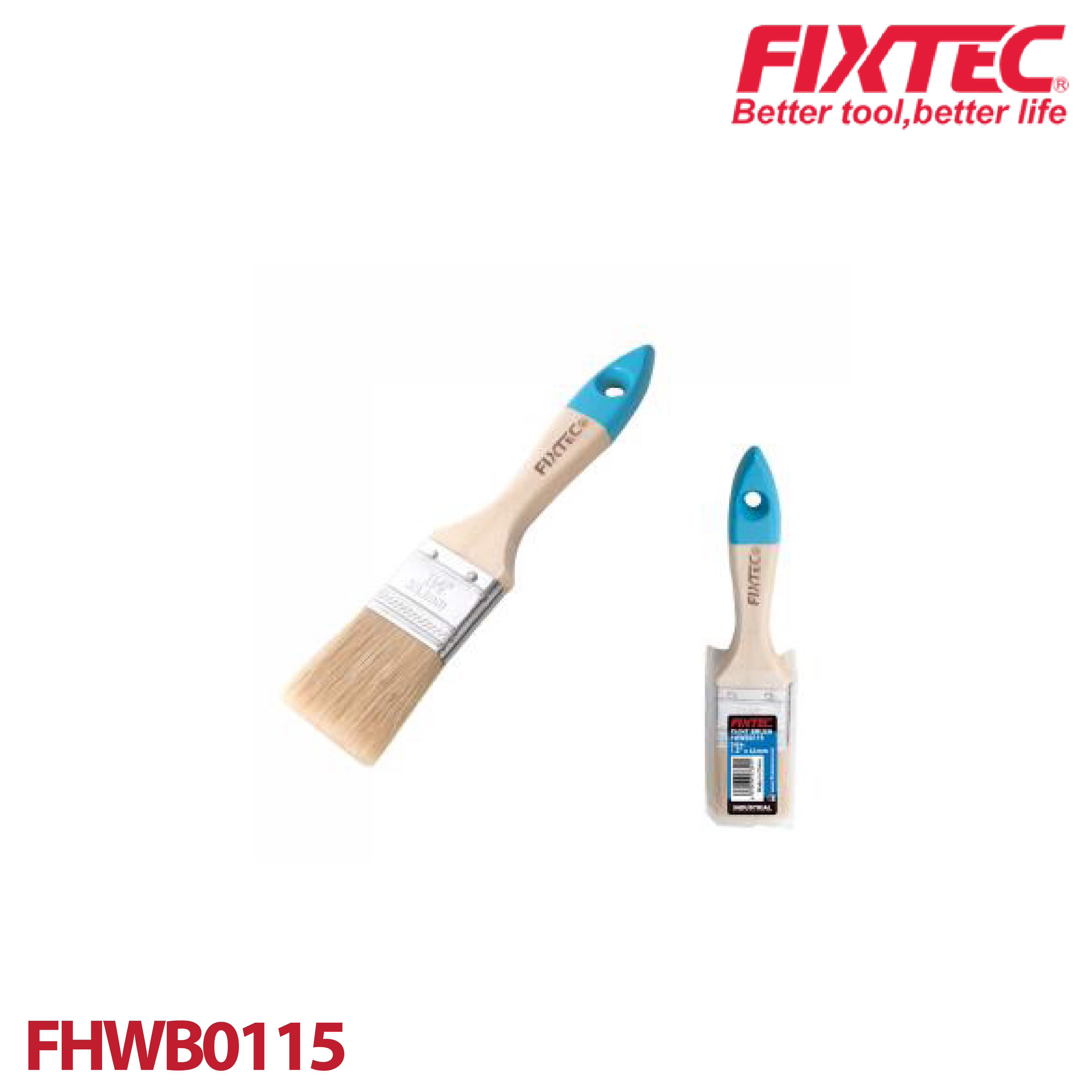 แปรงทาสี 1.5" ด้ามไม้ FIXTEC FHWB0115