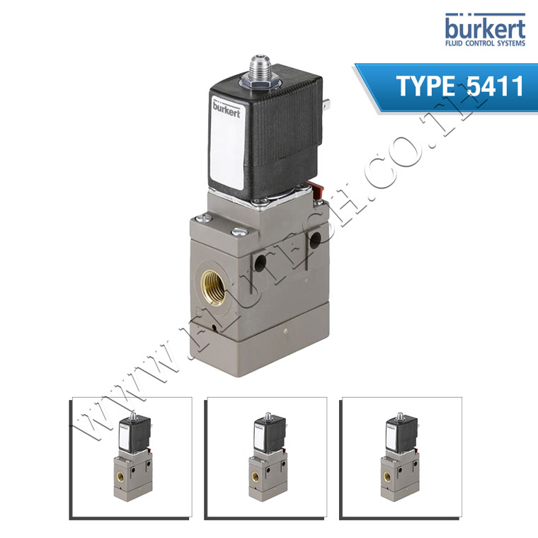 BURKERT TYPE 5411 - 3/2-way solenoid valve for pneumatic applications