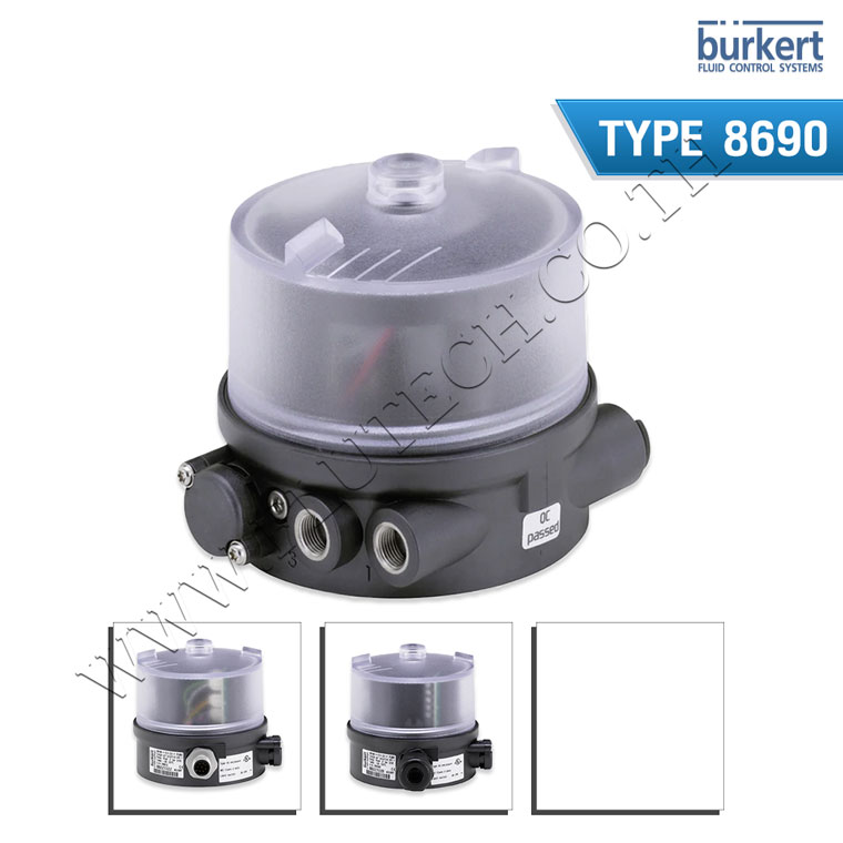 BURKERT TYPE 8690 | Pneumatic control for decentralised automation of ELEMENT process valves
