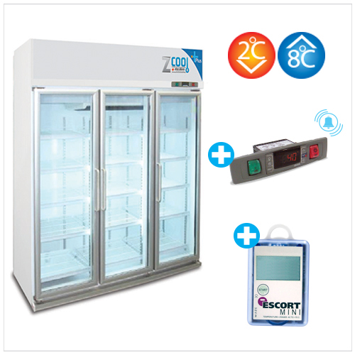Z-Cool 2-8 °C, Refrigerator 3 door with Alarm & Intelligent