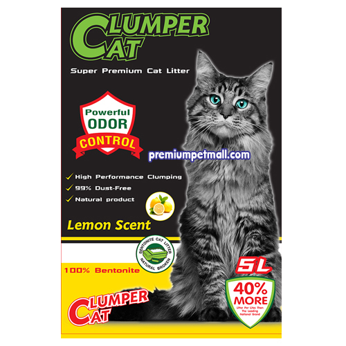 ทรายแมว Clumper Cat กลิ่นเลมอน ขนาด 10 ลิตร ยกลัง (3 ถุง)