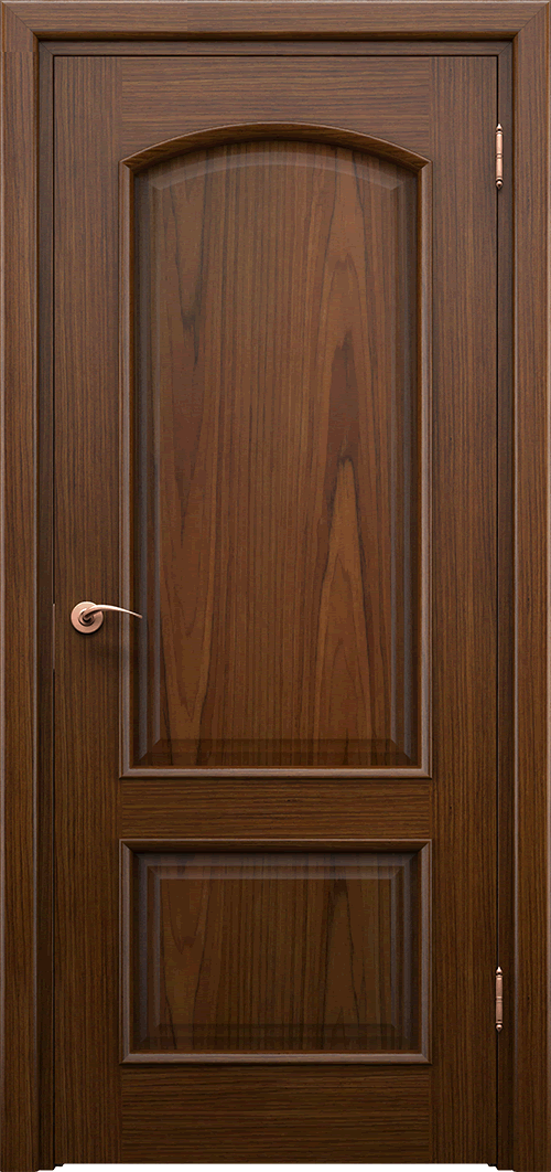 ประตูไม้จำปาเอ็นจิเนียร์บานลูกฟัก2ช่องโค้ง(ไม่ทำสี) 90x200 ซม.