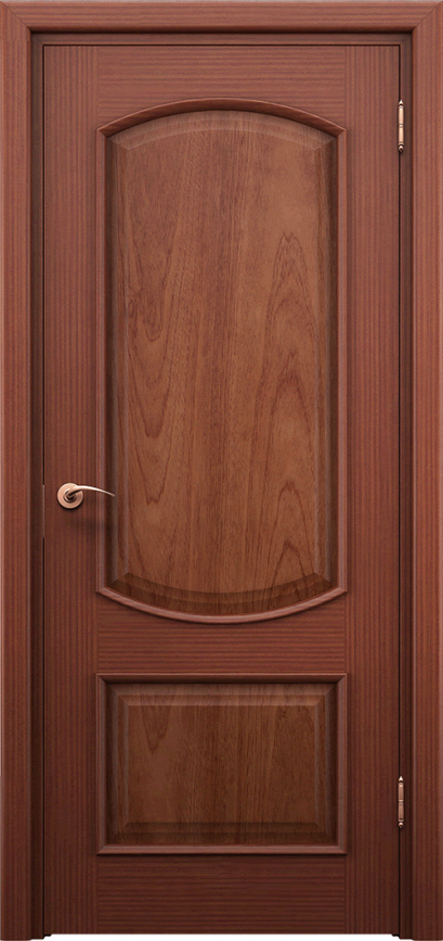 ประตูไม้แดงเอ็นจิเนียร์บานลูกฟัก2ช่องโค้ง(ไม่ทำสี) 90x200 ซม.