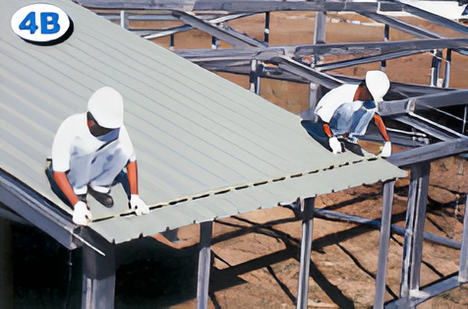 ติดตั้งแผ่นไปโดยปฎิบัติตามขั้นตอนที่ 3 และ 4 และทำการตรวจเช็คเป็นระยะๆ ว่าแผ่นที่ติดตั้งไปแล้วนั้นได้แนวที่เหมาะสมกับโครงสร้างหลังคาหรือยัง ติดตั้งแผ่นไปโดยปฎิบัติตามขั้นตอนที่ 3 และ 4 และทำการตรวจเช็คเป็นระยะๆ ว่าแผ่นที่ติดตั้งไปแล้วนั้นได้แนวที่เหมาะสมกับโครงสร้างหลังคาหรือยัง