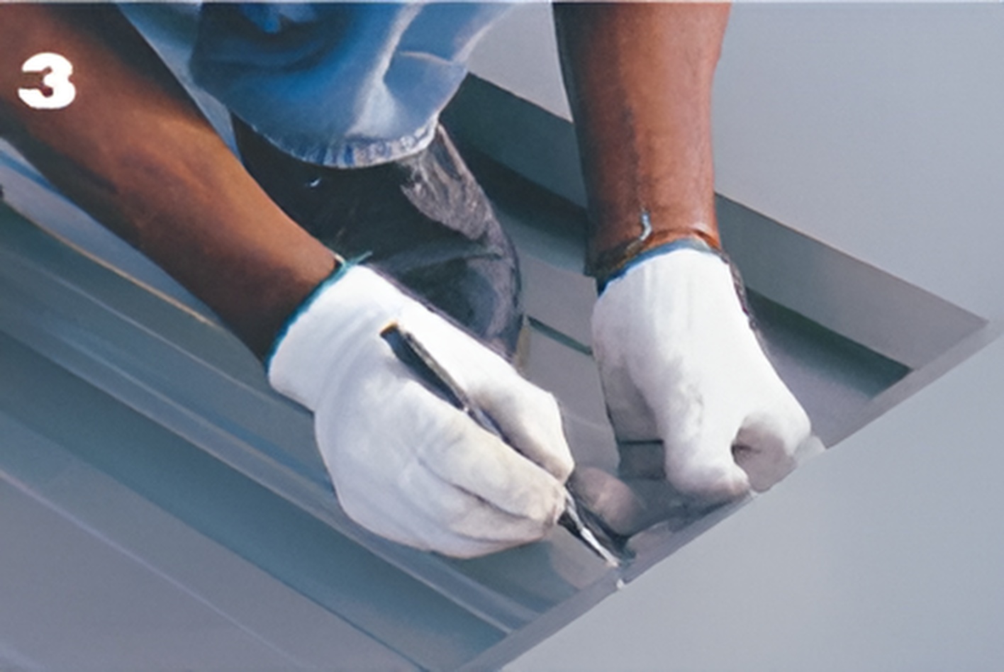 ขั้นตอนที่ 3 วาดรูปรอยตัดตามสันลอนของหลังคา ขั้นตอนที่ 3 วาดรูปรอยตัดตามสันลอนของหลังคา