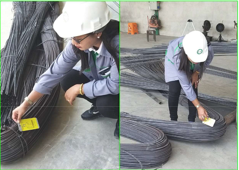 การตรวจสอบขนาดเหล็ก RB 9 mm. การตรวจสอบขนาดเหล็ก RB 9 mm.