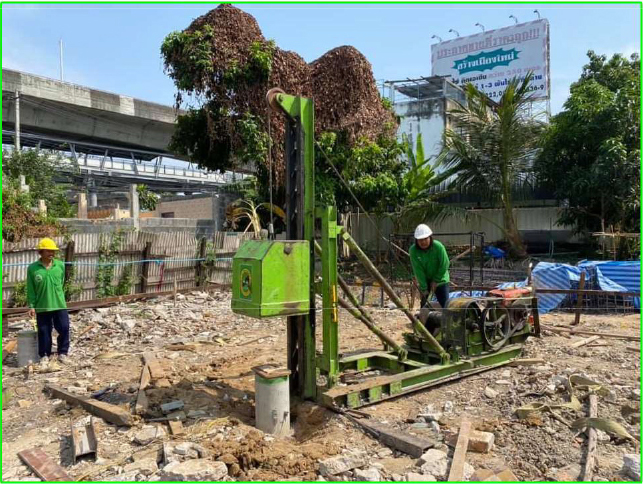 ทดสอบการรับน้ำหนักของเสาเข็มด้วยวิธีพลศาสตร์ (Dynamic Load Test) ทดสอบการรับน้ำหนักของเสาเข็มด้วยวิธีพลศาสตร์ (Dynamic Load Test)