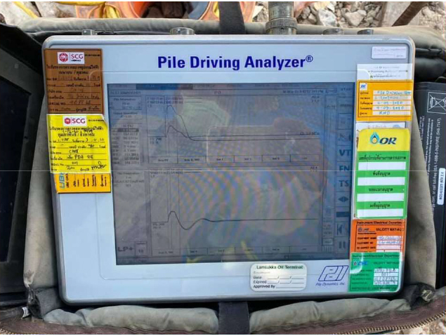 ทดสอบการรับน้ำหนักของเสาเข็มด้วยวิธีพลศาสตร์ (Dynamic Load Test) ทดสอบการรับน้ำหนักของเสาเข็มด้วยวิธีพลศาสตร์ (Dynamic Load Test)